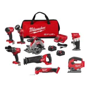 Milwaukee M18 FUEL 18-Volt Lithium-Ion Brushless Cordless Combo Kit 5-Tool with Multi Tool, Jig Saw and Compact Router