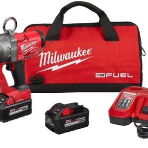 Milwaukee M18 FUEL ONE-KEY 18V Lithium-Ion Brushless Cordless 1 in Impact Wrench with Friction Ring and Two 8.0 Ah Batteries