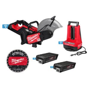 Milwaukee MX FUEL 14 in. Lithium-Ion Cordless Cut Off Saw Kit with, 2 XC406 Batteries, and 1 14 in. Diamond Blade