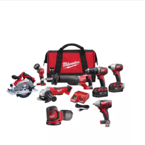 Milwaukee M18 18V Lithium-Ion Cordless Combo Tool Kit 6-Tool with 3/8 in Impact Wrench and Orbit Sander