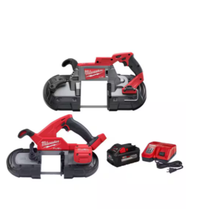 Milwaukee M18 FUEL 18-Volt Lithium-Ion Brushless Cordless Deep Cut Band Saw W/Compact Bandsaw and 8.0Ah Starter Kit