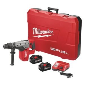 Milwaukee M18 FUEL 18V Lith-Ion Brushless Cordless 1-9 16 in SDS-Max Rotary Hammer Kit w Two 8.0Ah Batteries & M18 FUEL Grinder