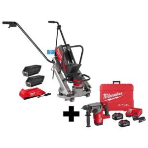 Milwaukee MX FUEL Lithium-Ion Cordless Vibratory Screed Kit with M18 FUEL 1 in. Cordless SDS-Plus Rotary Hammer Kit