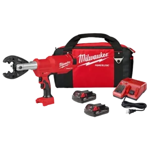 Milwaukee M18 18V Lithium-Ion Cordless FORCE LOGIC 6-Ton Pistol Utility Crimping Kit with BG-D3 Jaws and 2 Batteries