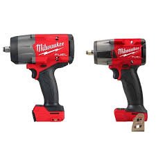 Milwaukee M18 FUEL 18V Lithium-Ion Brushless Cordless 1 in and 1/2 in Impact Wrench with Friction Ring 2-Tool