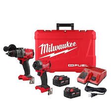 Milwaukee M18 FUEL 18-Volt Lithium-Ion Brushless Cordless Hammer Drill and Impact Driver Combo Kit (2-Tool) with Power Supply