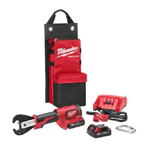 Milwaukee M18 18V Lithium-Ion Cordless FORCE LOGIC 6-Ton Utility Crimping Kit with Kearney Grooves