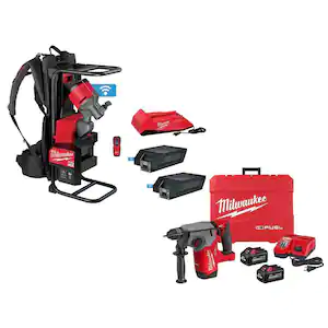 Milwaukee MX FUEL Lithium-Ion Cordless Concrete Vibrator Kit with M18 FUEL 1 in. Cordless SDS-Plus Rotary Hammer Kit