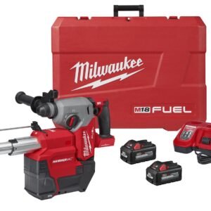 Milwaukee M18 FUEL 18V Lithium-Ion Brushless 1 in. Cordless SDS-Plus Rotary Hammer/Dust Extractor Kit and M18 FUEL Impact Wrench