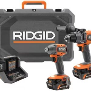 RIDGID 18V Brushless Cordless 6-Tool Combo Kit with 4.0 Ah and 2.0 Ah MAX Output Batteries and Charger