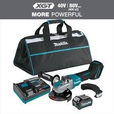 Makita 40V max XGT Brushless Cordless 5 in. X-LOCK Paddle Switch Angle Grinder Kit, with Electric Brake (4.0Ah)